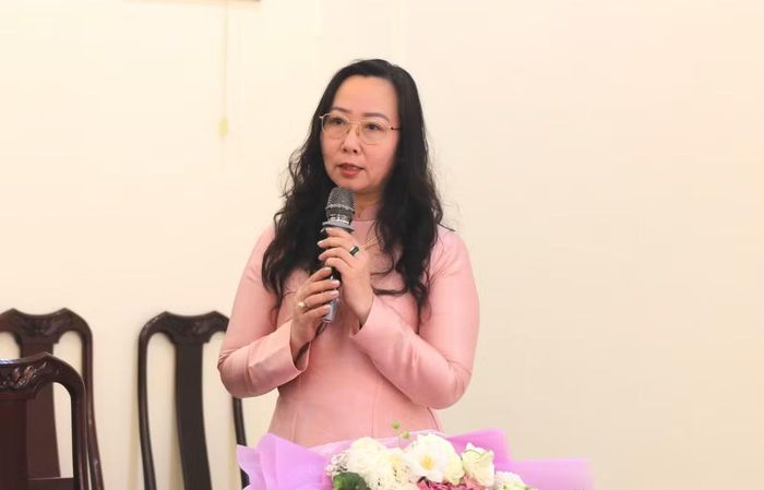 Tân Giám đốc Quỹ VIFOTEC xúc động phát biểu nhận nhiệm vụ. Ảnh: Mai Loan.