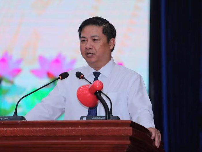 Ủy viên Trung ương Đảng, Bí thư Tỉnh ủy Đắk Lắk Lương Nguyễn Minh Triết phát biểu tại hội nghị. (Ảnh: TH)