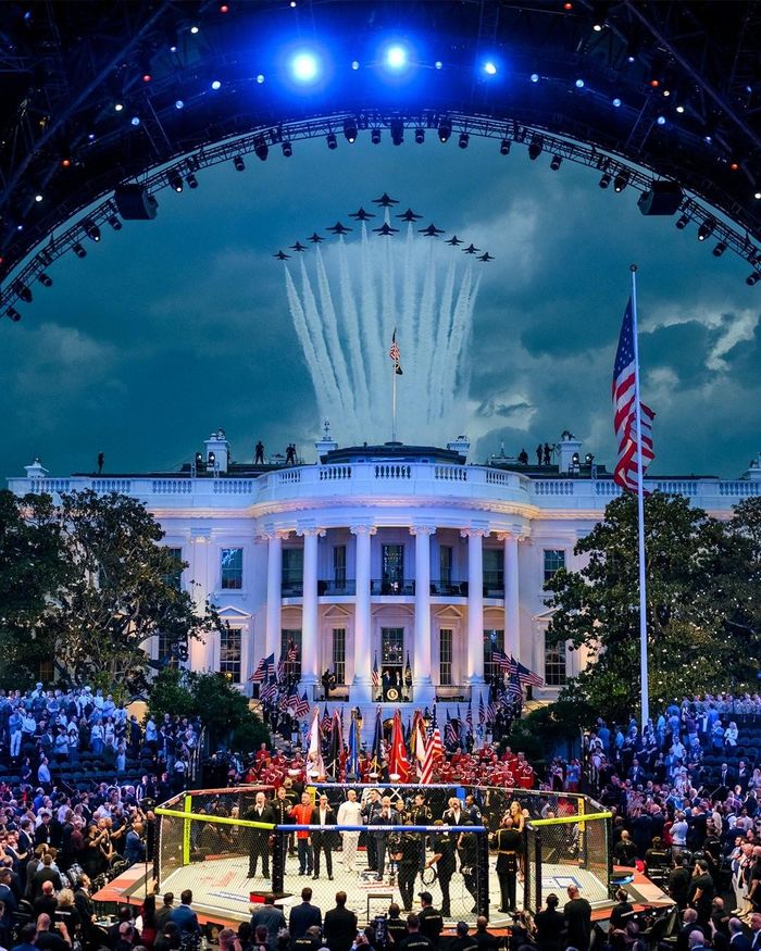 Lễ khai mạc sự kiện UFC Freedom 250. Ảnh: X/@WhiteHouse