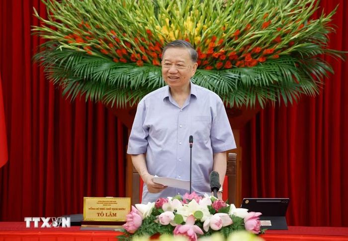 Tổng Bí thư, Chủ tịch nước Tô Lâm phát biểu. (Ảnh: Thống Nhất/TTXVN)