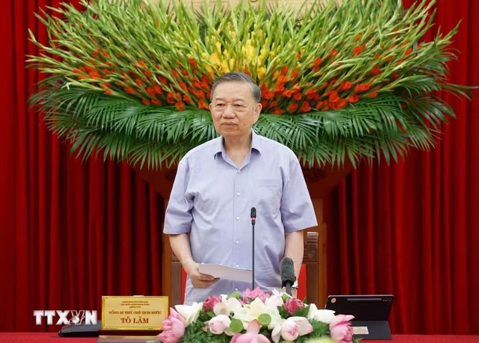 Tổng Bí thư, Chủ tịch nước Tô Lâm phát biểu. (Ảnh: Thống Nhất/TTXVN)