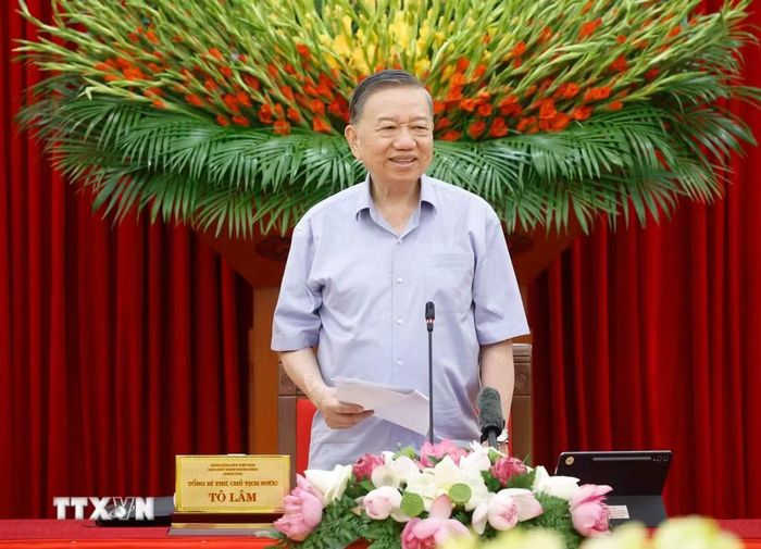 Tổng Bí thư, Chủ tịch nước Tô Lâm phát biểu. (Ảnh: Thống Nhất/TTXVN)