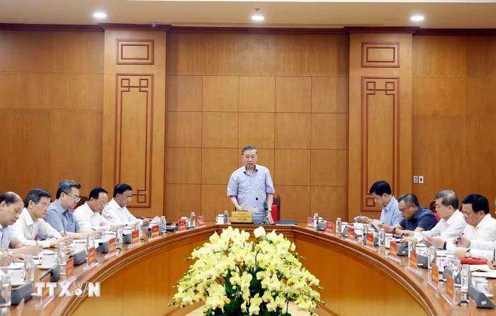 Tổng Bí thư, Chủ tịch nước Tô Lâm phát biểu chỉ đạo. (Ảnh: Thống Nhất/TTXVN)