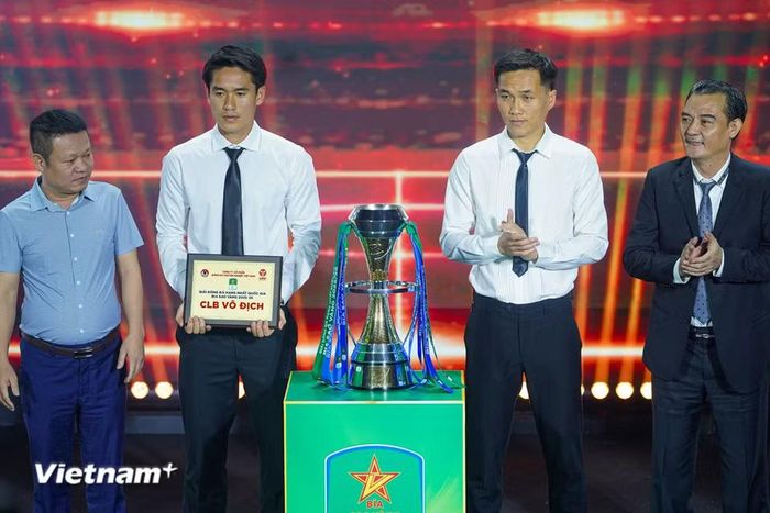Trường Tươi Đồng Nai xuất sắc vô địch Giải hạng Nhất Quốc gia và giành vé lên chơi tại V-League mùa giải tới. (Ảnh: Việt Anh/Vietnam+)
