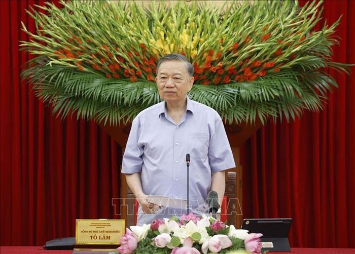 Tổng Bí thư, Chủ tịch nước Tô Lâm phát biểu chỉ đạo. Ảnh: Thống Nhất/TTXVN