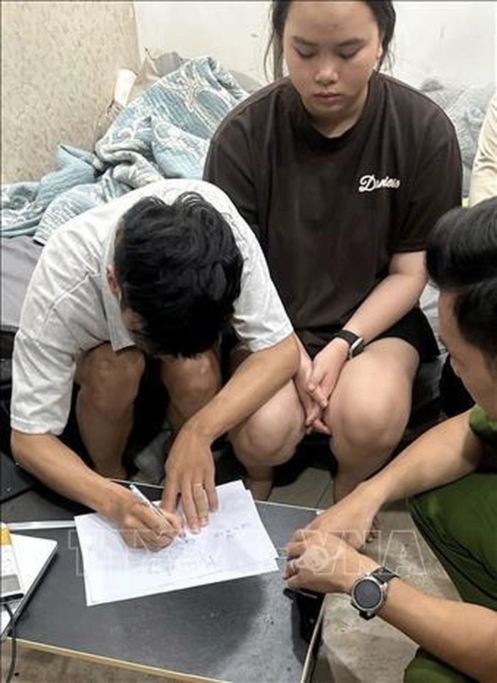 Các đối tượng bị khởi tố. Ảnh: TTXVN phát