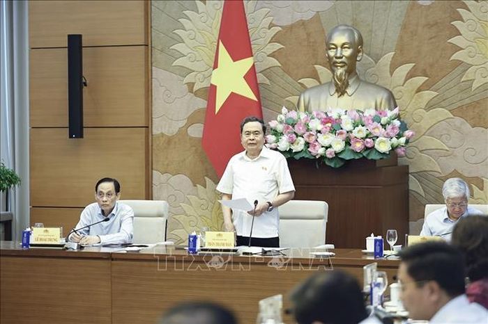 Chủ tịch Quốc hội Trần Thanh Mẫn phát biểu. Ảnh: Doãn Tấn/TTXVN