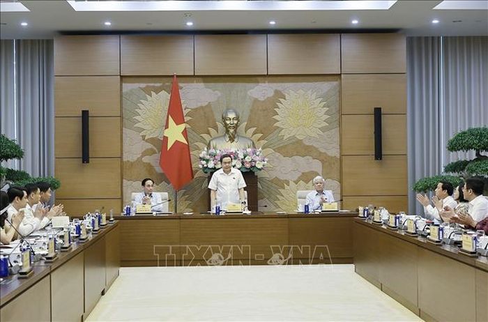 Chủ tịch Quốc hội Trần Thanh Mẫn phát biểu. Ảnh: Doãn Tấn/TTXVN