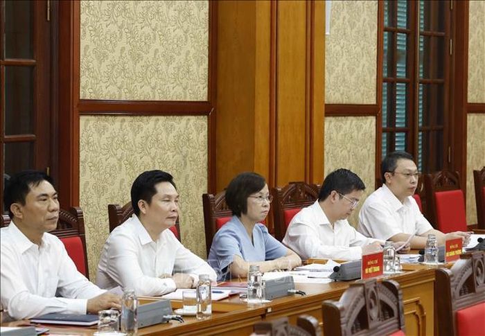 Các đại biểu tham dự cuộc làm việc. Ảnh: Thống Nhất/TTXVN