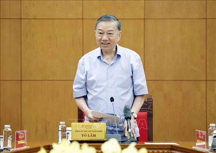 Tổng Bí thư, Chủ tịch nước Tô Lâm phát biểu chỉ đạo. Ảnh: Thống Nhất/TTXVN