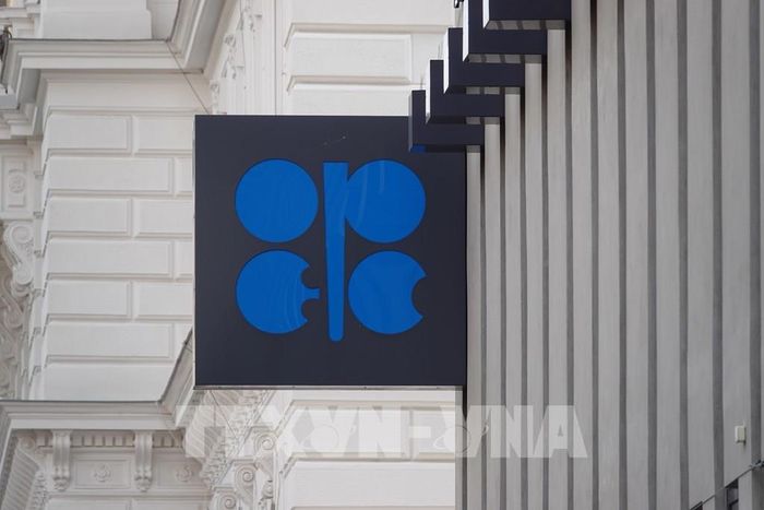 Biểu tượng OPEC tại trụ sở của tổ chức này ở Vienna, Áo. Ảnh: THX/TTXVN