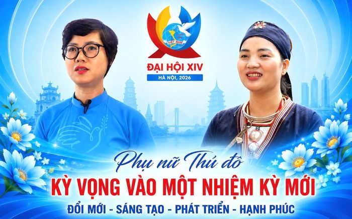 Bà Nguyễn Tuyết Trinh (bên trái), Phó Chủ tịch Thường trực Ủy ban MTTQ Việt Nam phường, Chủ tịch Hội LHPN phường Ba Đình và bà Dương Thị Quỳnh, Phó Chủ tịch Ủy ban MTTQ Việt Nam xã, Chủ tịch Hội LHPN xã Ba Vì, gửi kỳ vọng đến Đại hội đại biểu Phụ nữ toàn quốc lần thứ XIV, nhiệm kỳ 2026- 2031