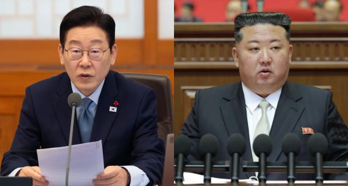 Tổng thống Hàn Quốc Lee Jae Myung và Chủ tịch Triều Tiên Kim Jong-un. Ảnh: NK News