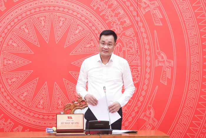 Bí thư Thành ủy Lê Ngọc Quang phát biểu kết luận hội nghị. Ảnh: NGỌC PHÚ