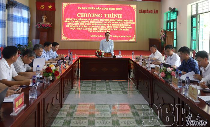 Phó Chủ tịch UBND tỉnh Nguyễn Văn Đoạt làm việc với đơn vị chủ đầu tư, thi công và xã Quảng Lâm.