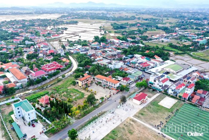 Một góc xã Tân Định nhìn từ trên cao.
