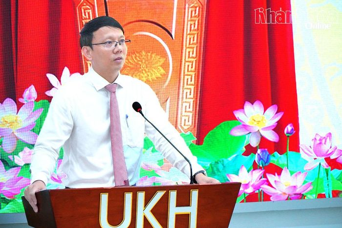 Đồng chí Nguyễn Thanh Hà phát biểu tại buổi lễ.