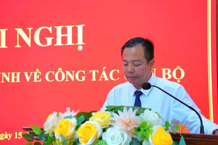 Đồng chí Lương Việt Thảo phát biểu nhận nhiệm vụ.