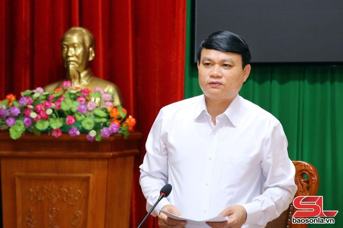 Đồng chí Đặng Ngọc Hậu phát biểu chỉ đạo tại cuộc họp