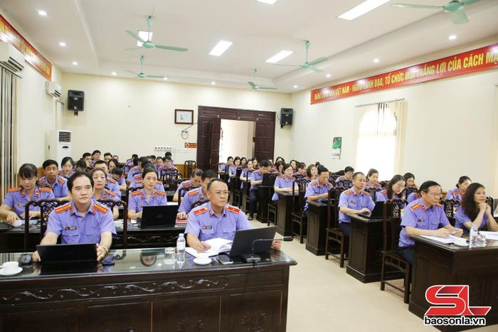 Các đại biểu dự hội nghị tập huấn tại điểm cầu tỉnh Sơn La.