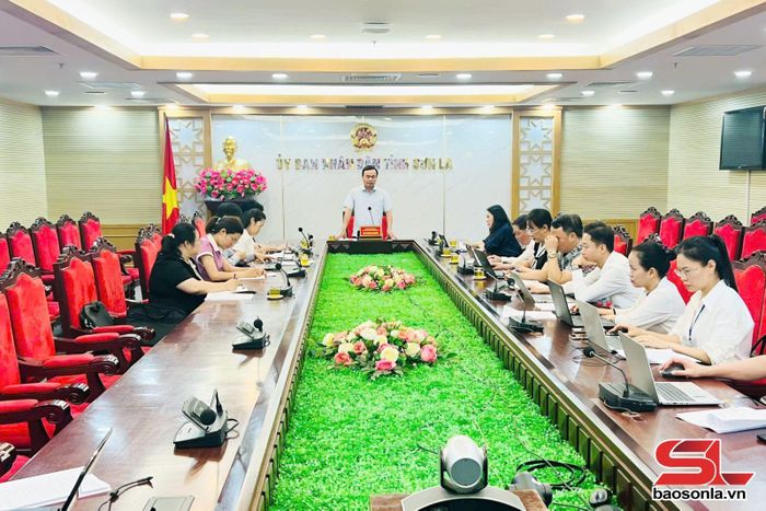 Đồng chí Hà Trung Chiến, Ủy viên Ban Thường vụ Tỉnh ủy, Phó Chủ tịch Thường trực UBND tỉnh chủ trì cuộc làm việc