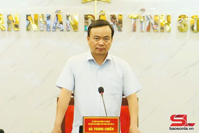 Đồng chí Phó Chủ tịch Thường trực UBND tỉnh phát biểu tại hội nghị.