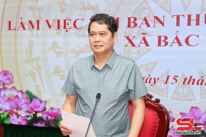Đồng chí Vi Đức Thọ phát biểu tại cuộc giám sát.