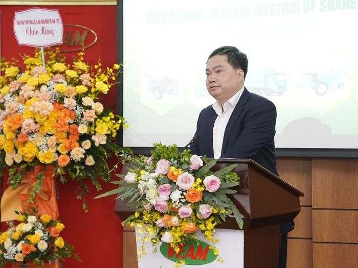 Ông Trần Việt Hòa, Cục trưởng Cục Công nghiệp, đại diện lãnh đạo Bộ Công Thương, phát biểu tại Đại hội.