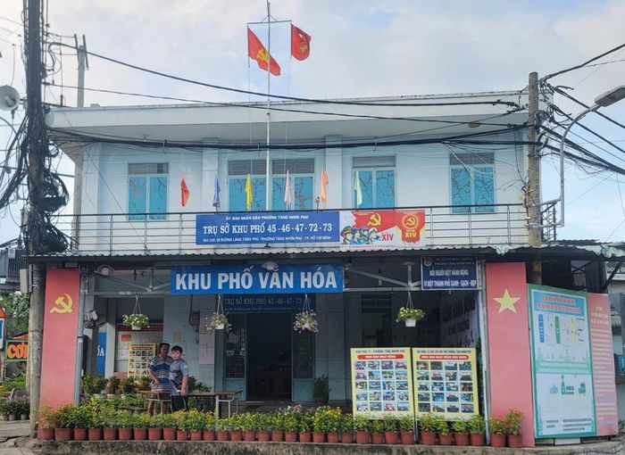 Trụ sở Khu phố 45-46-47-72-73 nằm trên đường Làng Tăng Phú, phường Tăng Nhơn Phú. Ảnh: Quang Phương