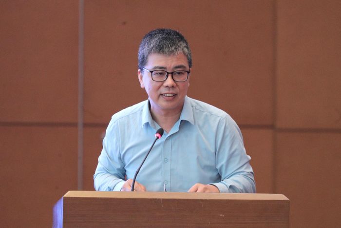 Trưởng Ban Khoa học công nghệ, Đại học Bách khoa Hà Nội Trương Việt Anh phát biểu