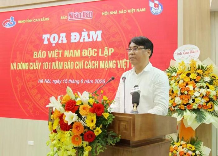 Bí thư Tỉnh ủy Cao Bằng Phan Thăng An phát biểu bế mạc buổi tọa đàm.