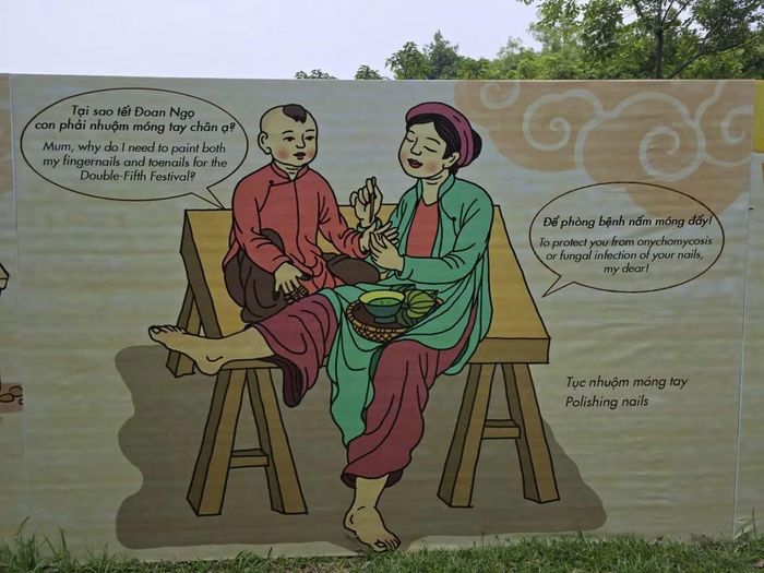 Phong tục đón Tết Đoan ngọ trong dân gian xưa được tái hiện qua tranh.