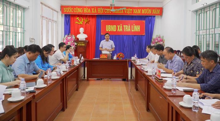 Đồng chí Đỗ Văn Thắng, Chủ nhiệm Ủy ban Kiểm tra Tỉnh ủy phát biểu tại buổi làm việc.