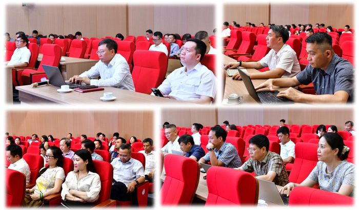 Lãnh đạo KTNN khu vực I cùng toàn thể kiểm toán viên tham dự Hội nghị. Ảnh: N.Ly