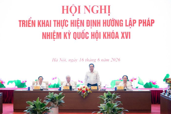 Chủ tịch Quốc hội Trần Thanh Mẫn chủ trì Hội nghị. Ảnh: VPQH