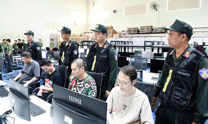 Công an tỉnh Phú Thọ triệt phá một đường dây lừa đảo xuyên quốc gia có âm mưu thiết lập một trung tâm lừa đảo quy mô lớn tại Việt Nam. (Ảnh: Công an tỉnh Phú Thọ)