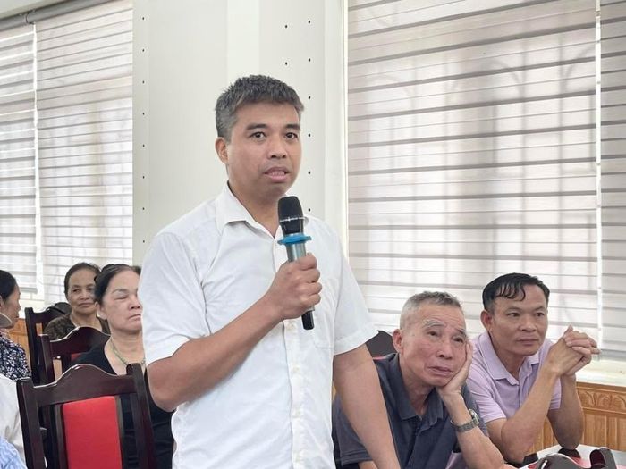 Đại diện cử tri nêu ý kiến. Ảnh: HĐ
