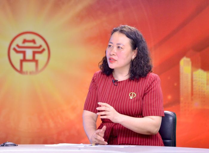 PGS.TS Trần Thị Diệu Oanh, Trưởng khoa Luật, Học viện Hành chính và Quản trị công chia sẻ tại chương trình. Ảnh: Viết Thành