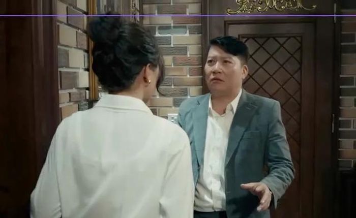 Diệu đi gặp gỡ đối tác để đàm phán giúp công ty vượt qua giai đoạn khó khăn. Ảnh VTV