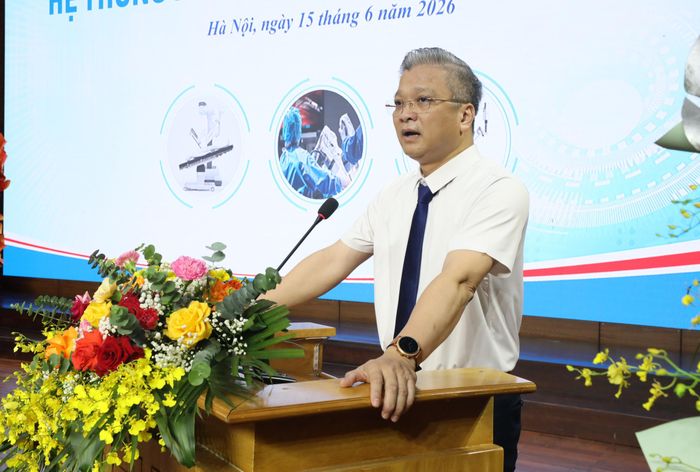 TS Nguyễn Minh Lợi - Cục trưởng Hạ tầng và Thiết bị y tế (Bộ Y tế) phát biểu.