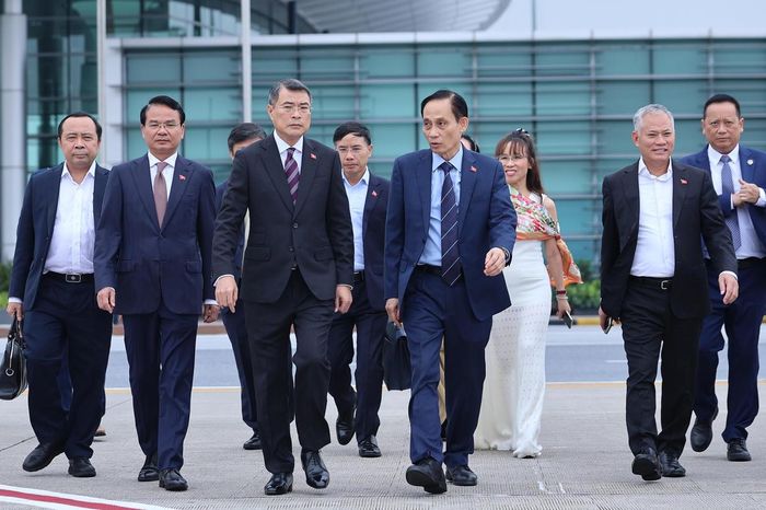 Đây là chuyến công tác đầu tiên của Thủ tướng Chính phủ Lê Minh Hưng trên cương vị mới tới Liên bang Nga - Ảnh: Nhật Bắc