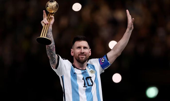 Messi giữ nhiều kỷ lục World Cup hơn đại kình địch Ronaldo. Ảnh: FF.