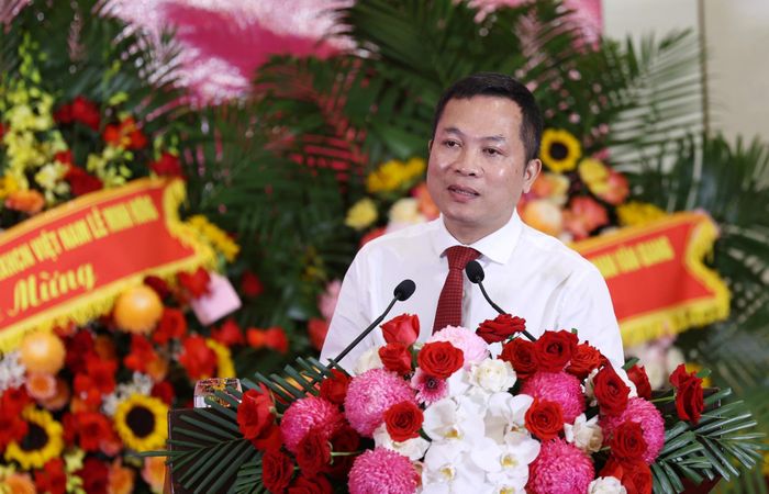 Tổng giám đốc Cổng TTĐT Chính phủ Nguyễn Hồng Sâm phát biểu tại buổi lễ. Ảnh: VGP