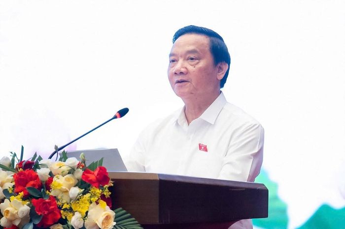 Phó Chủ tịch Quốc hội Nguyễn Khắc Định phát biểu khai mạc và quán triệt nội dung Kết luận số 17-KL/TW của Bộ Chính trị