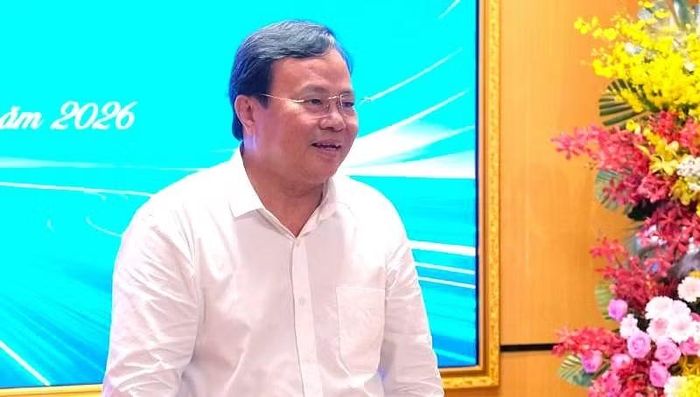 Chủ tịch Ủy ban nhân dân tỉnh Tây Ninh Lê Văn Hẳn phát biểu chúc mừng và động viên.