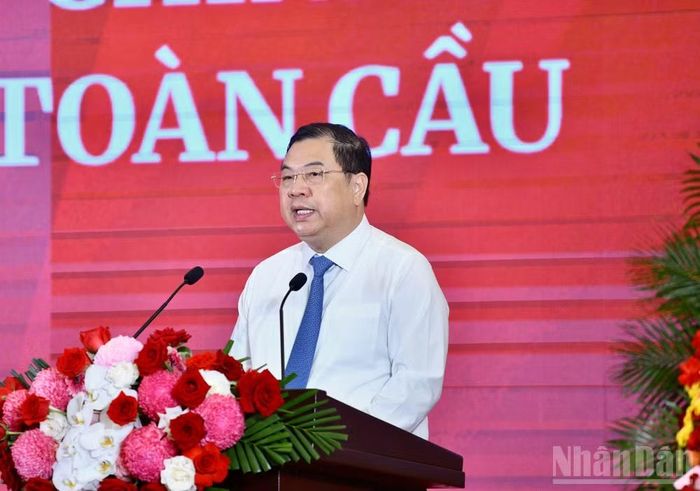  Phó Thủ tướng Thường trực Chính phủ Phạm Gia Túc phát biểu ý kiến tại lễ kỷ niệm. (Ảnh: THANH GIANG) 