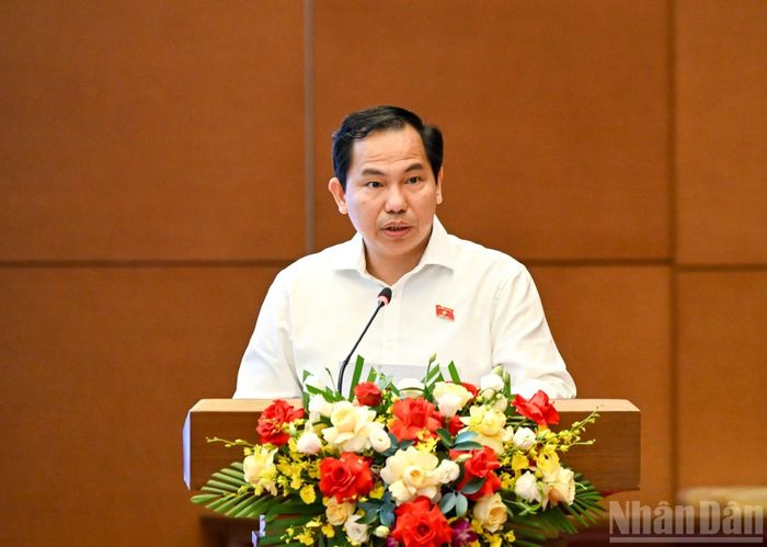 Tổng Thư ký Quốc hội, Chủ nhiệm Văn phòng Quốc hội Lê Quang Mạnh phát biểu mở đầu hội nghị. (Ảnh: DUY LINH)