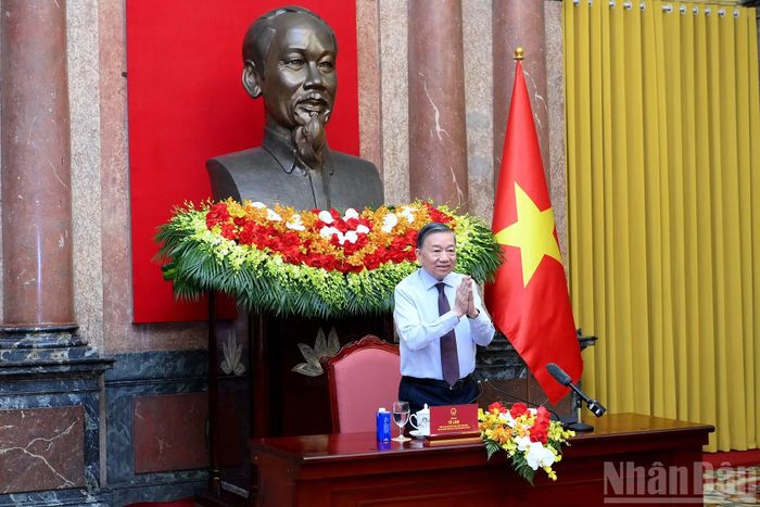 Tổng Bí thư, Chủ tịch nước Tô Lâm chủ trì cuộc gặp mặt.