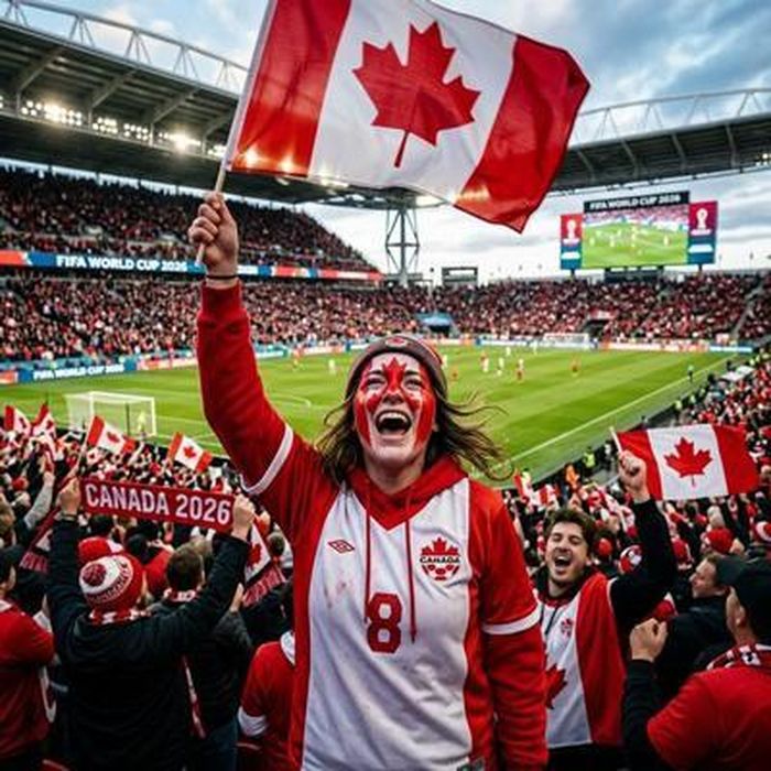 Rực sắc màu đỏ trắng trên khán đài ở Canada tại World Cup 2026 (Ảnh: FAN CLUB TORONTO CITY)