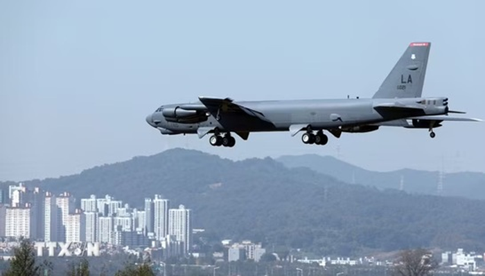 Máy bay ném bom chiến lược B-52 của Mỹ. Ảnh: Yonhap/TTXVN